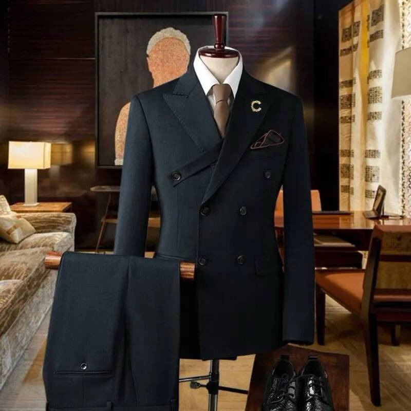 blazers designer business suit sports jackets business pants formal dress retro casual office high-quality wedding luxury mens suits three piece set