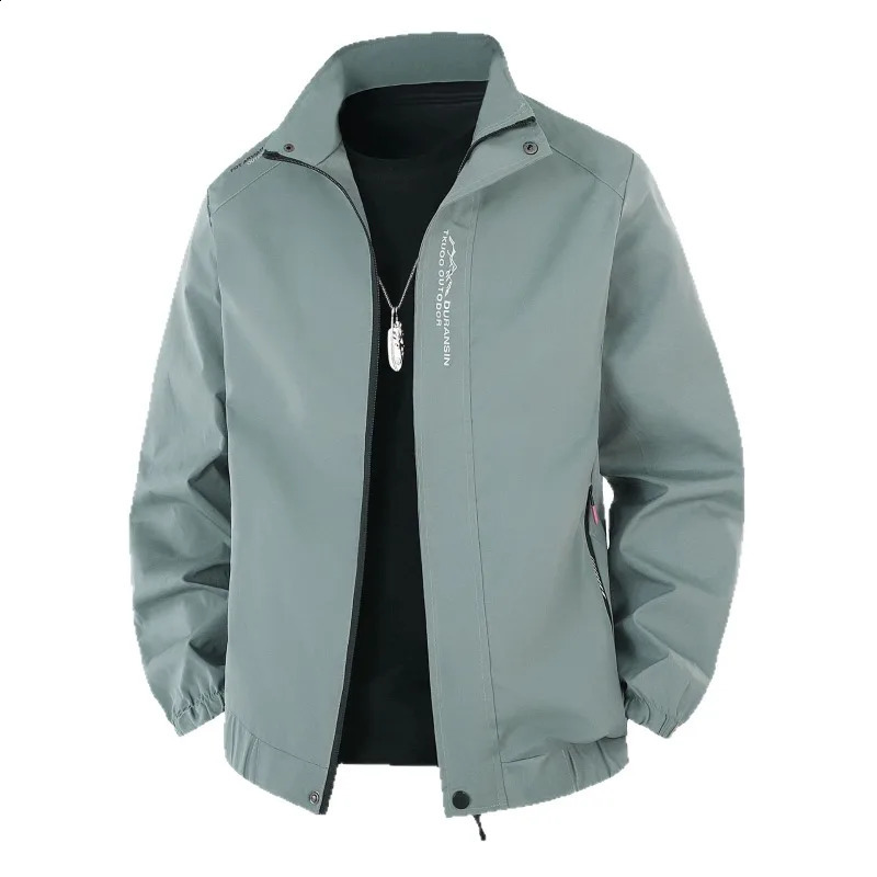 Spring Autumn Men's Outdoor Windbreaker Jacket Thin Fleece Lined Windproof Breathable Casual Coat 260921