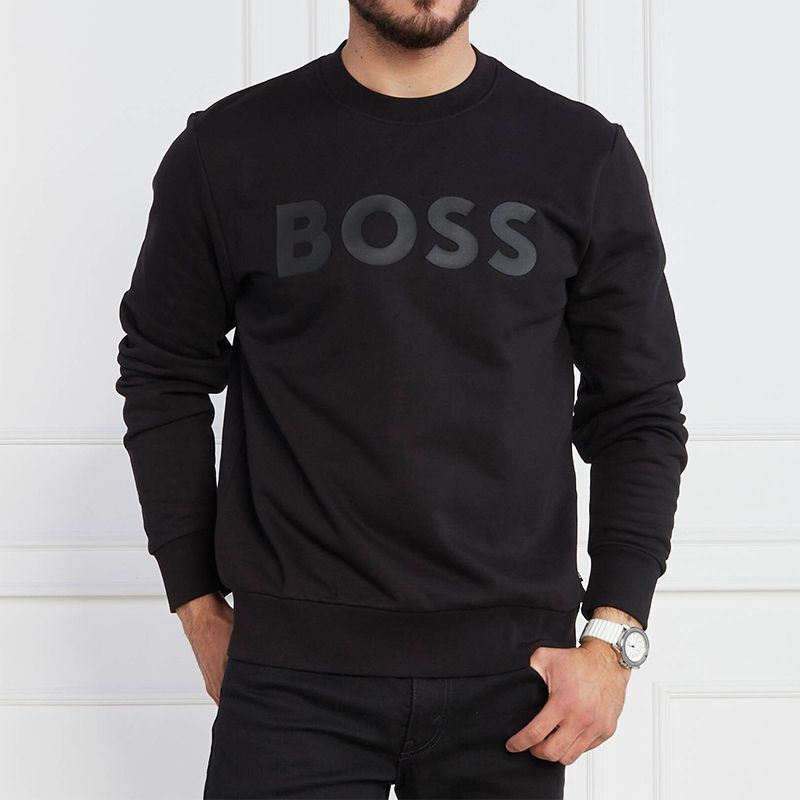 Designer Bossness Spring Men's Printed Crew Neck Loose Fit Fleece Sweatshirt Trendy Long Sleeve Fashion Hoodies For Men