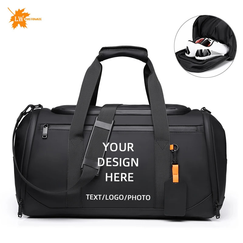 Customized High-end Men's Gym Bag Fitness Bag Sports Bag Dry And Wet Travel Handbag Business Handbag Printed Name 260922