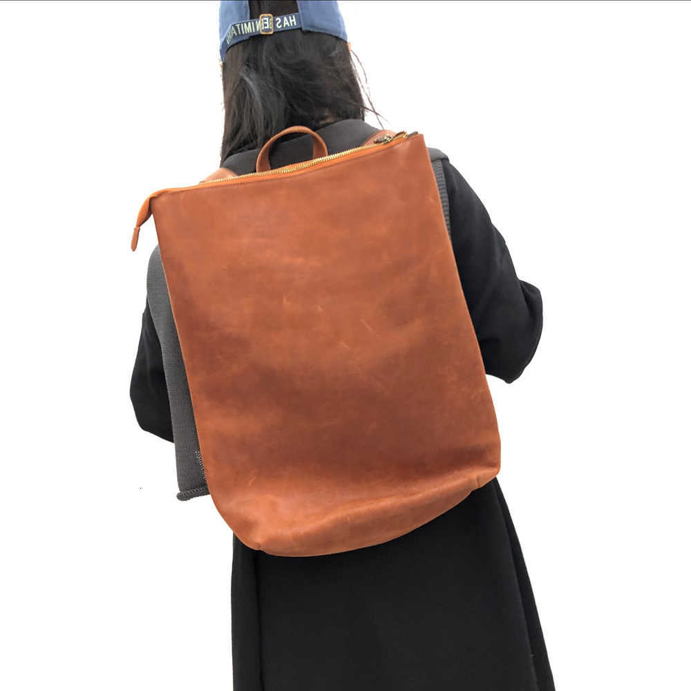 Cow Backpack Style Skin Natural Backpack High Quality Soft Genuine Leather Backpacks for Female Fashion Big Simple Travel Bagpack mochila H260922