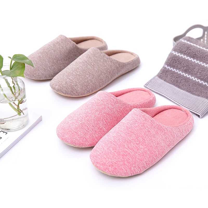 New Women Slippers House Soft Home Cotton Slipper Autumn Men Winter Indoor Light Floor Shoes Silence Slides Bedroom T260922
