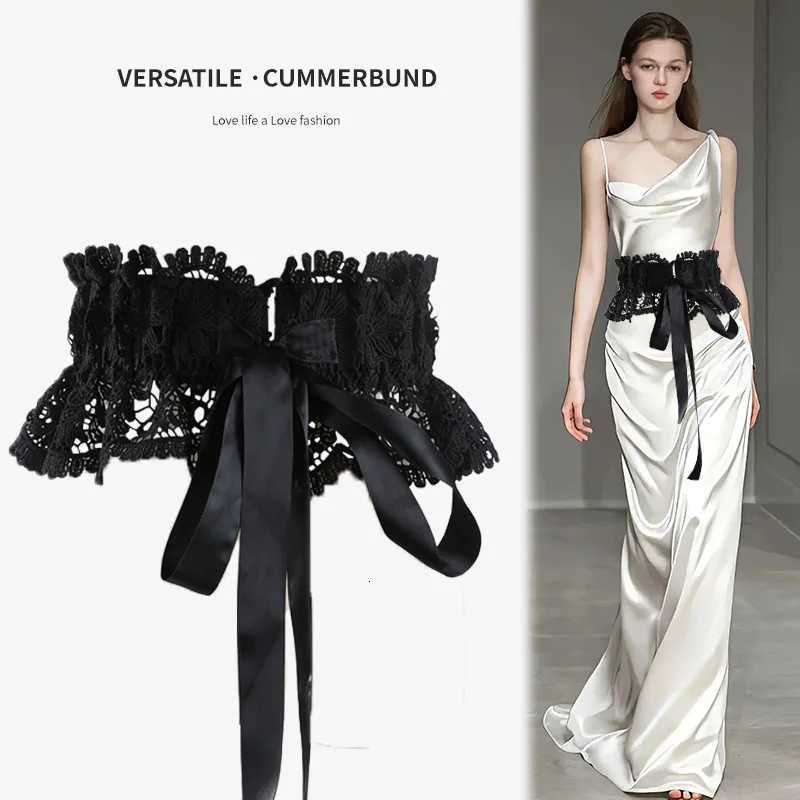 Waist Chain Belts Lace Wide Waist Cincher Elastic Corset Belt for Women Perfect for Dresses Party Office Wear cummerbund Q260921