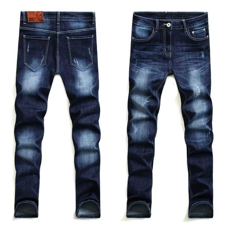 Jeans Spring Men's and Autumn Fashion Trend Solid Color Retro Sports Straight Leg Jeans Men's Casual Comfortable Elastic High-Quality Jean