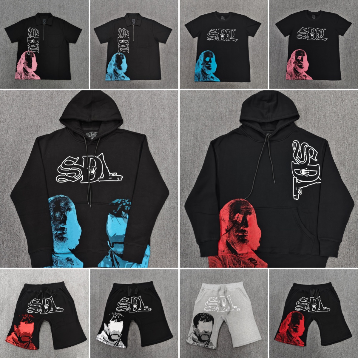SDL hoodie TRENDING 2026 New Mens Designer t Shirts Sdl Blue Strips Black Hoodie SDL Hoodies Collection Hip hop Retro Street Rock Style hoodies TURE