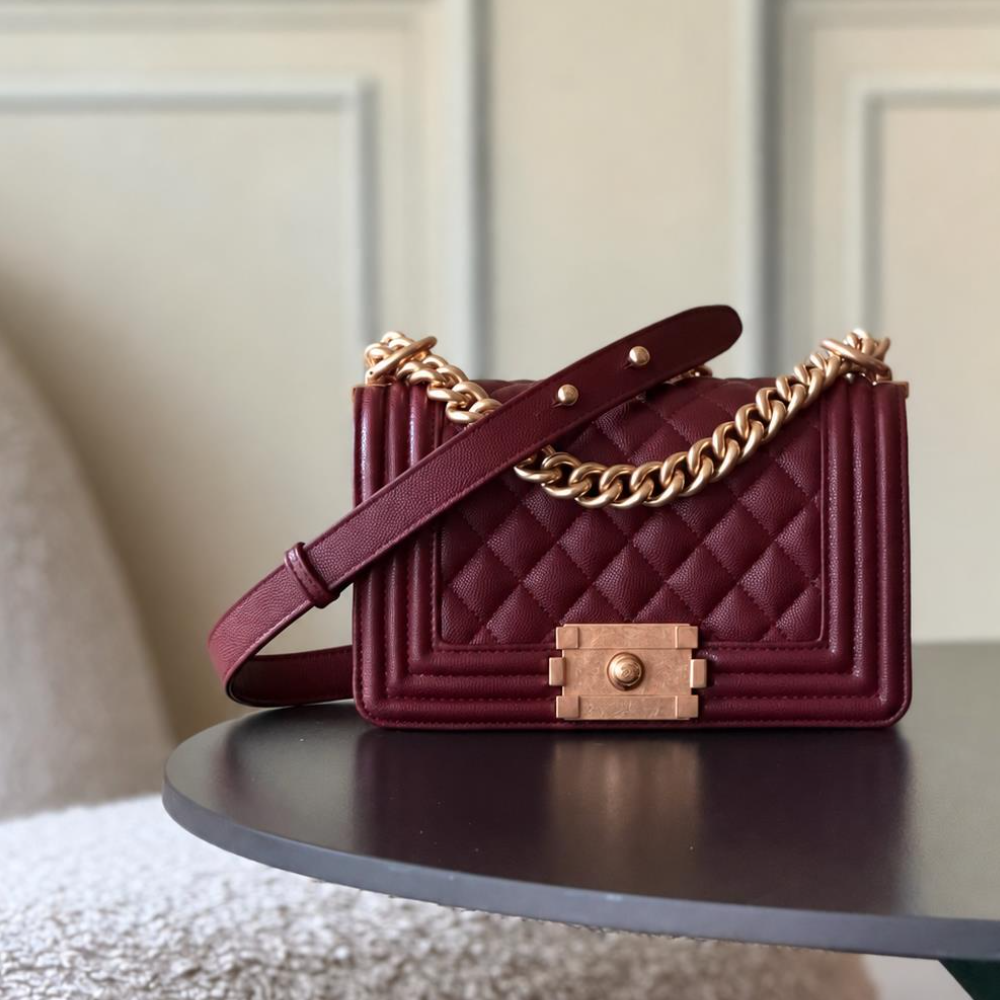 Small Flap Bag Grained Leather Chain Shoulder Crossbody Purse Refined Shopping Date Evening Top-Tier Designer New Arrival