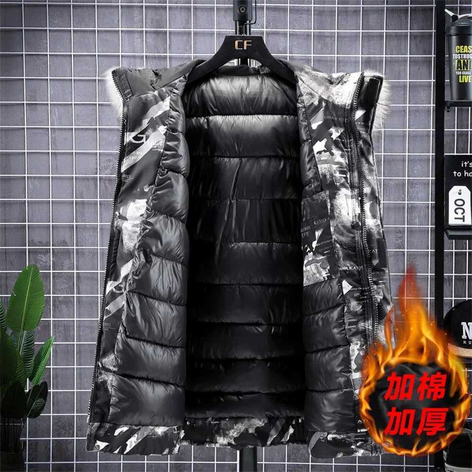 12XL Parkas Men's 10XL Down Plus Size Camo Parkas Men Winter Thick Jacket Camouflage Coat Fashion Casual Cargo Parkas Male Big Size 12XL C26092
