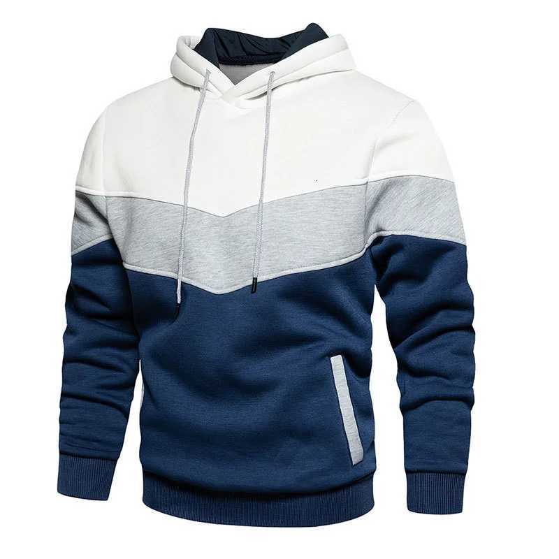 Hoodies Sweatshirts Spring Autumn Men's Fashion splicing Men's Hoodies long sleeve Casual Hoodies Sweatshirts pure color Sweatshirt men to