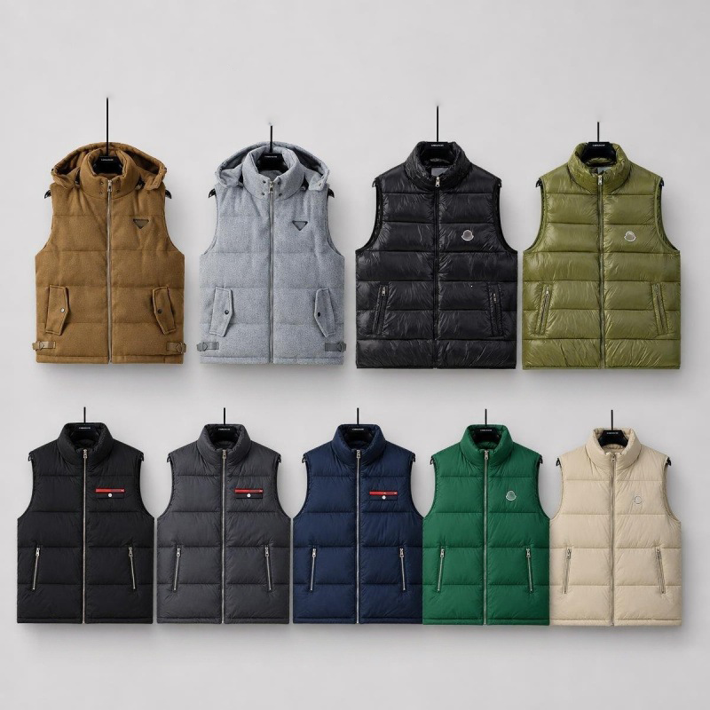 Mens Vest Jacket Warm Sleeveless Jackets Winter Waterproof Zipper Coat Autumn Stand-up Collar Casual Waistcoat Brand Clothing