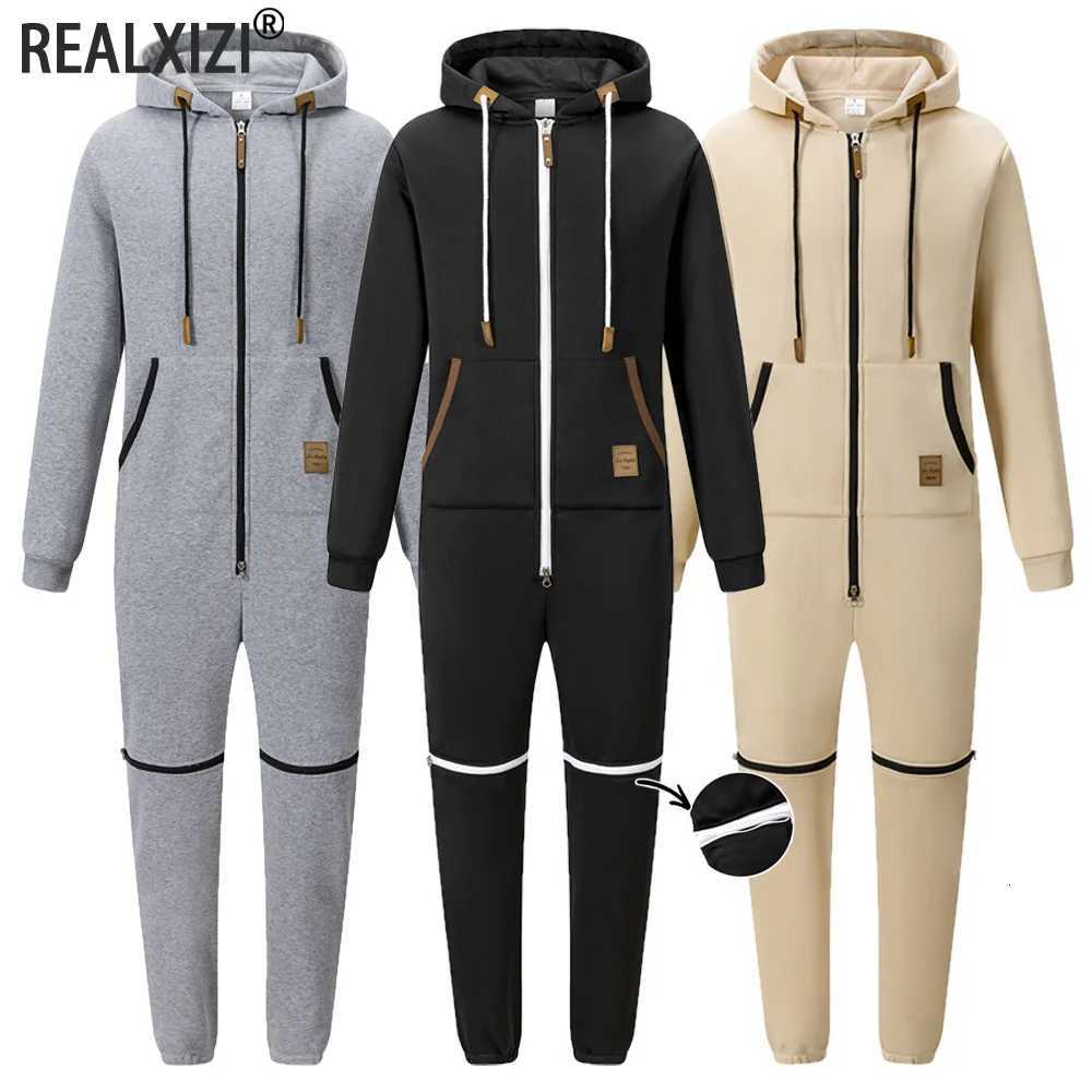 Tracksuits Autumn Men's Men's Sportswear Jumpsuit Casual Sports Suit Hooded Sweatshirt and Pants 2-in-1 Sets Outdoor Gym Jogging Men Cloth
