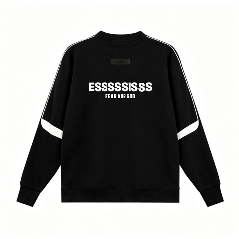 Retro letter graphic hoodie designer men's sweater men's universal washed black and white pullover loose cotton sweatshirt retro printing