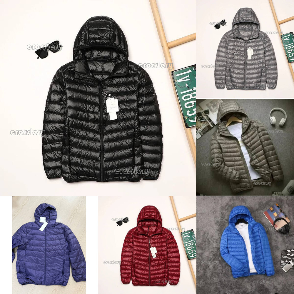 Autumn And Winter New Jacket Men S Short Hooded Joker Lightweight Thin White Duck Down Plus Size Coat W