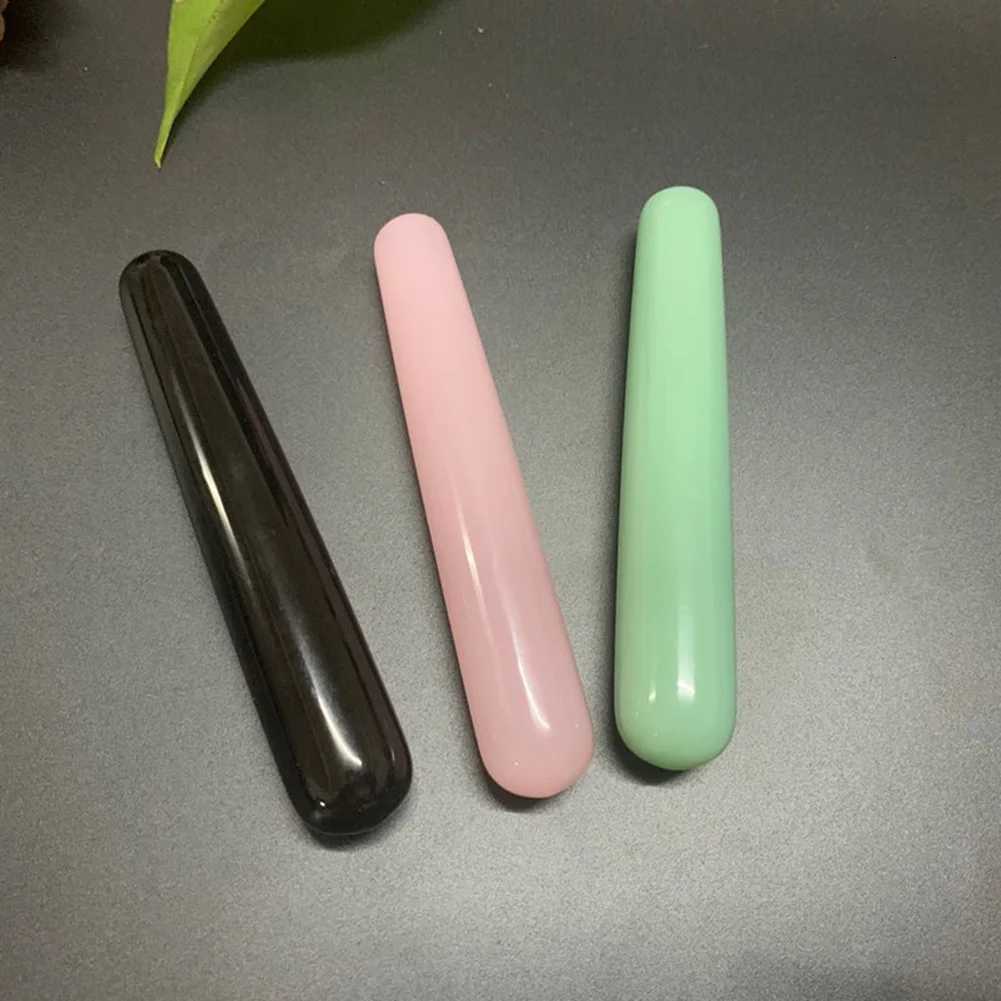 Acupoint Face Massager Tightening Face Massager Bar Natural Stone Jade Massage Wand Muscles Portable Anti-Aging Body Skin Massager N260921