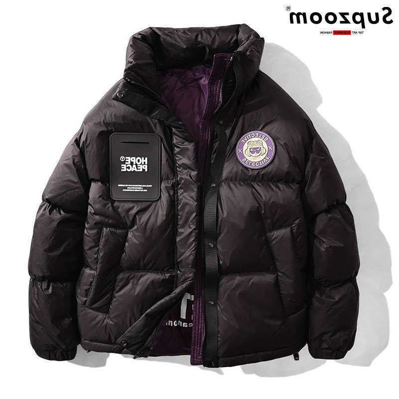2023 Parkas Supzoom Men's Down New Arrival Casual Male Popular Winter Trendy Vertical Collar Thickened Warm Couple's Short Bread Down Jack