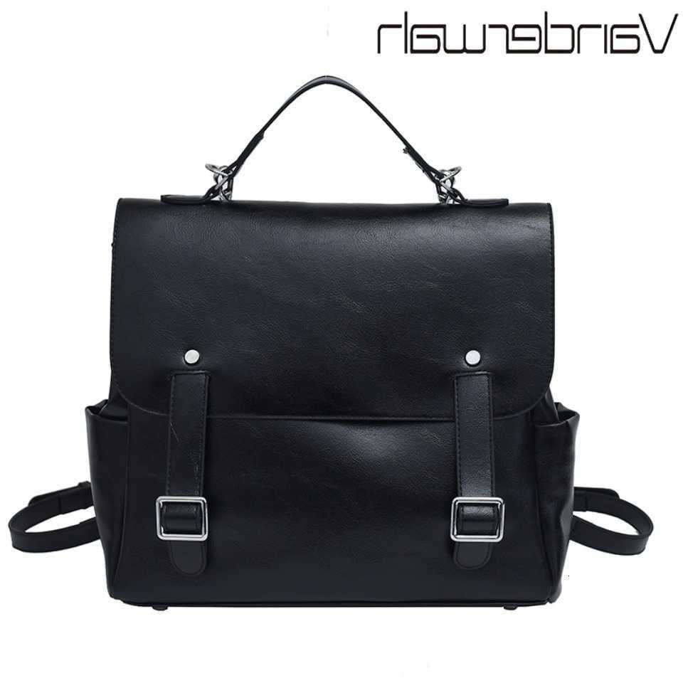 leather Backpack soft Style Vintage Women Backpack England College Style School Bag Genuine Leather Shoulder Bag Student Handbags H260922