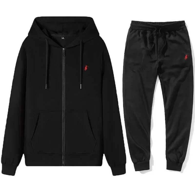 Tracksuits New Men's Men's Fashion Classic Hoodie and Sweatpants Set Suitable for Autumn and Winter for Leisure Fitness and Warmth J260921