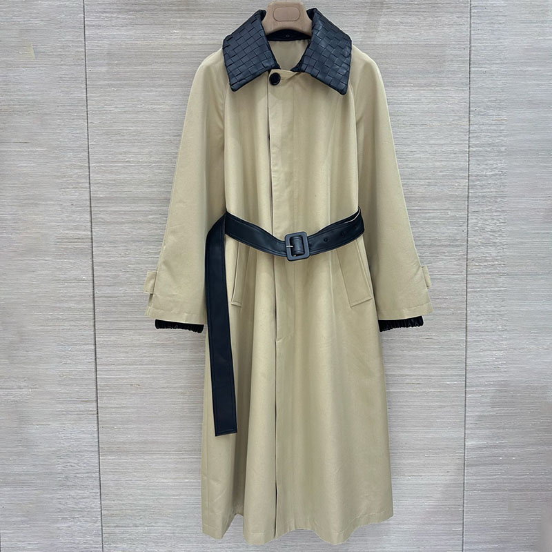 Classic Leather Weave Colloar Jacket Windbreaker for Women Long Sleeve Button Coat Spring Autumn Street Style Basic Outerwear