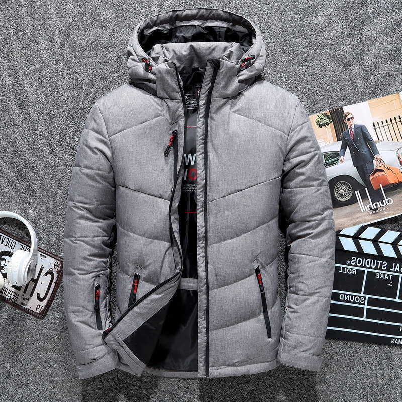 Luxury Men's Down Parkas Men's Winter White Duck Down Jacket Coats Windproof Parka Casual Goose Feather Male Hood Thick Warm Waterproof Ja