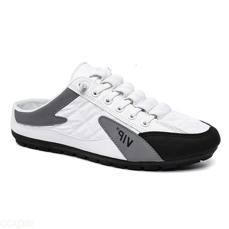 and Casual Shoes 2025 Spring Autumn fashion New Versatile Trendy Men's Flat Shoes with Anti Slip Soft Bottom Half Dragged Men's Shoes D260