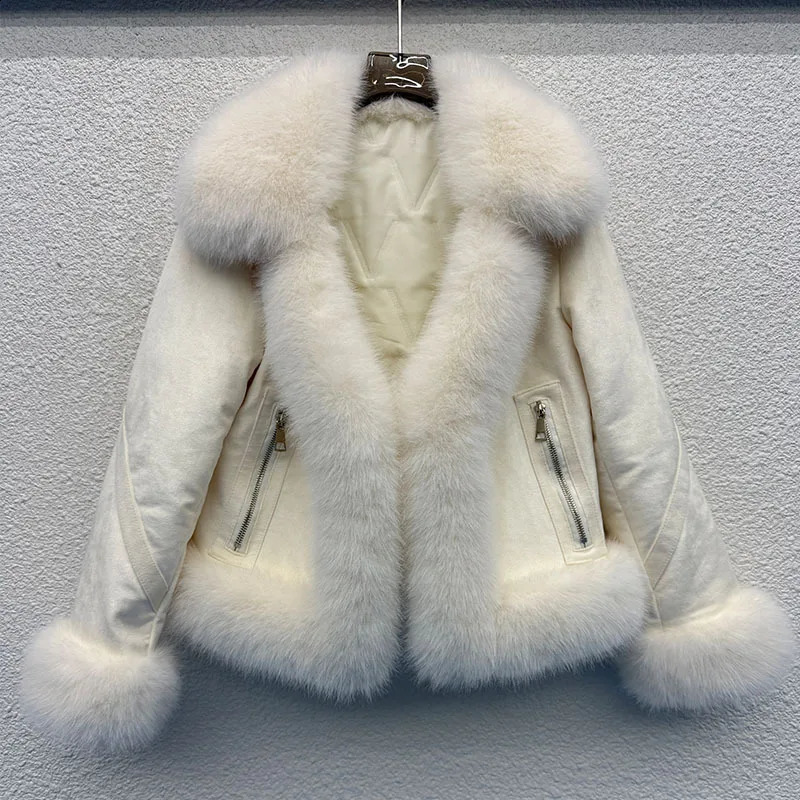 Spring Winter Womens Faux Fox Fur Jacket Casual Big Collar Coat Loose and Highquality Overcoat Female 260922