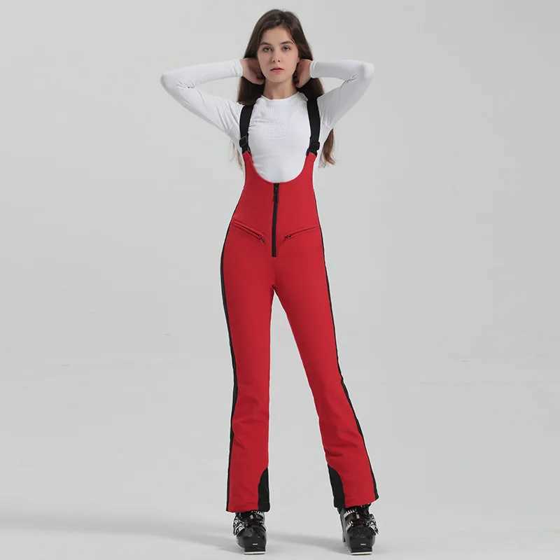 2025 Winter Skiing Pants Female High Elastic Snow Jumpsuits Mountain Windproof Trousers Outdoor Snowboard Sport Woman Overalls R260921