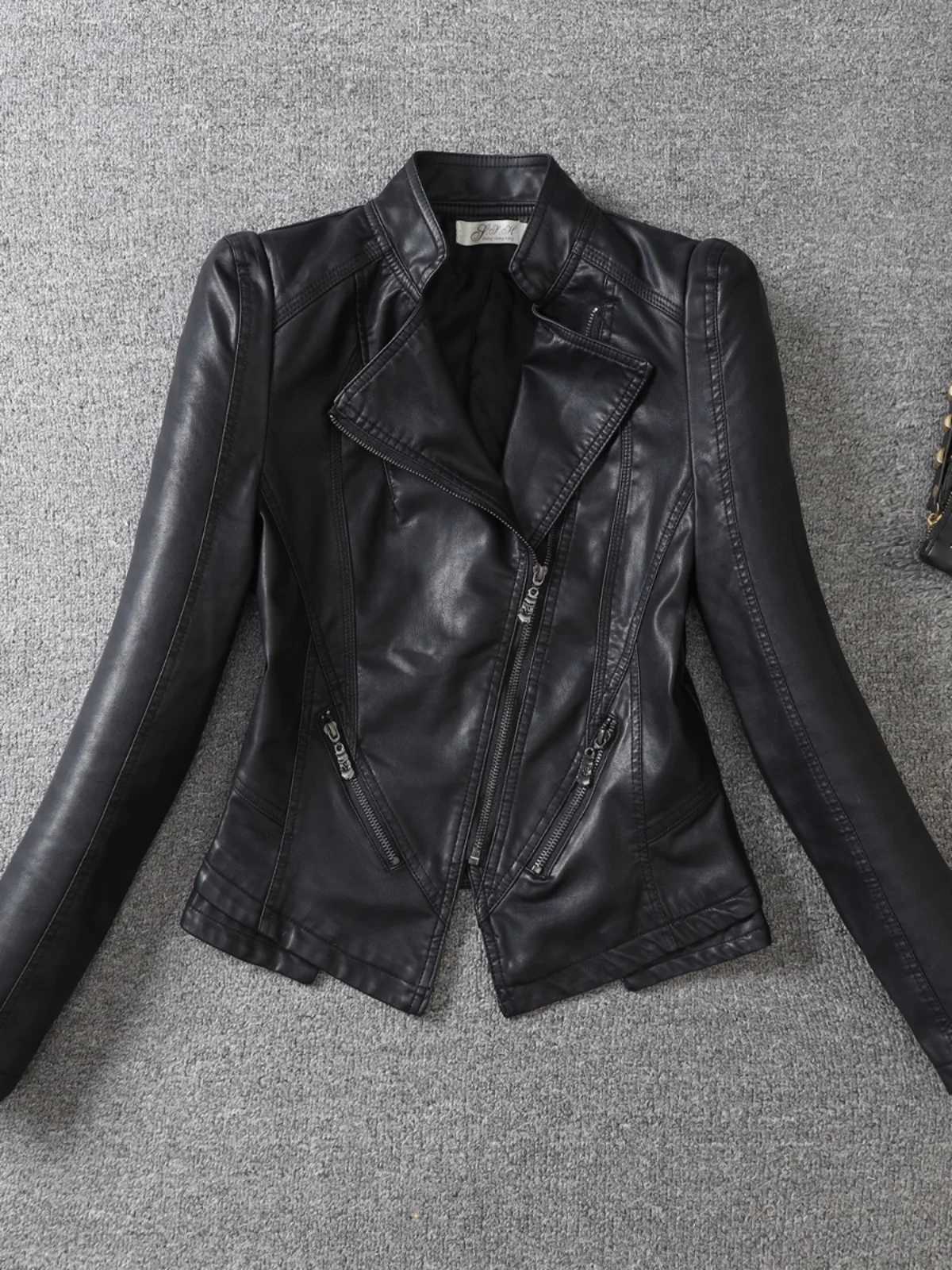 Jacket Motorcycle Leather for Women Slim Spring and Autumn 2025 New Style Short Coat C260921