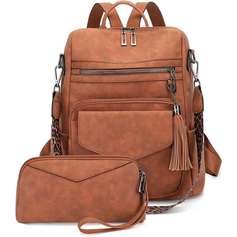 Borsa stile zaino per zaino da donna in pelle stilista borse a tracolla da donna zaino multi-tasca da viaggio borsa a tracolla convertibile H260922