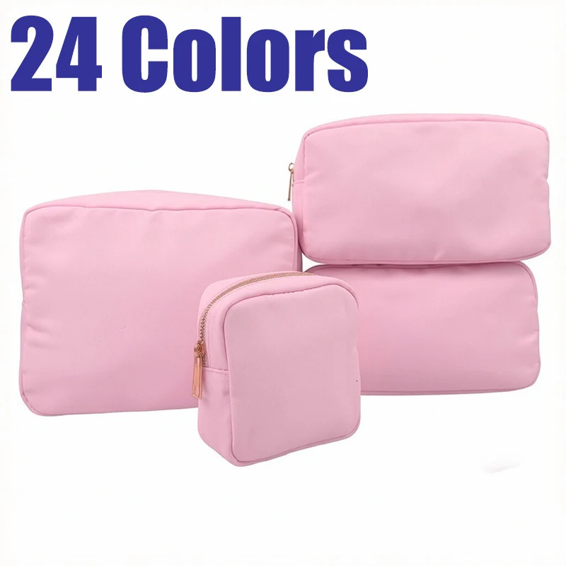 24-Color Nylon Waterproof Makeup Bag with SMLXL Sizes Large Capacity Ladies Cosmetic Storage Bag for Outdoor Travel Toiletry 260922
