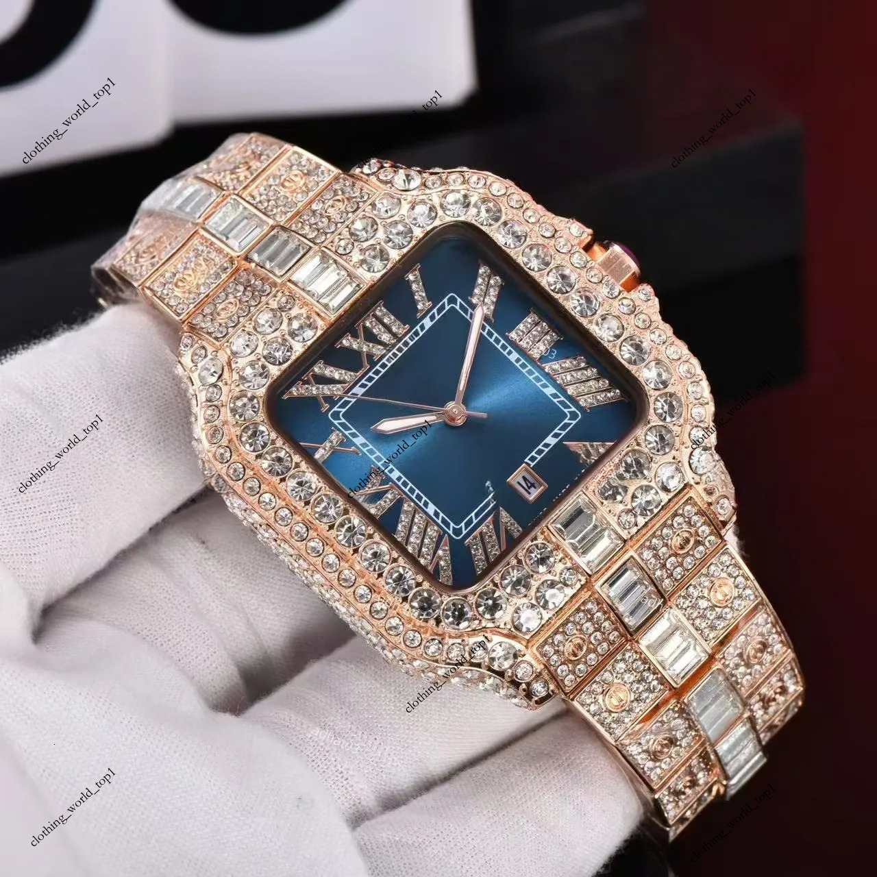 Moissanite Iced Out Designer Mens Watch For Men and Womean High Quality Montre Automatic Movement Noctilucent Watches Orologio Montre De Luxe I1988