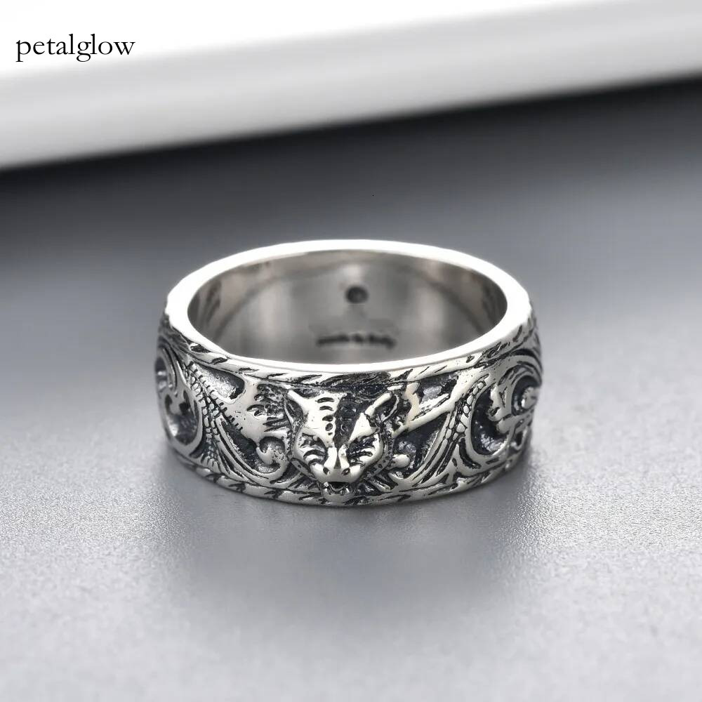 GG Ring Top luxury designer ring domineering tiger head ring 925 silver plated material rings fashion jewelry Fashion High Quality Clothing 4d4