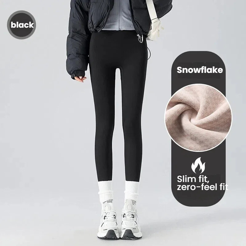Women's Thermal Shark Skin Leggings High Waist Tummy Control Seamless Tights Winter Fleece Lined Thick Warm Pants Woman Clothing 260922