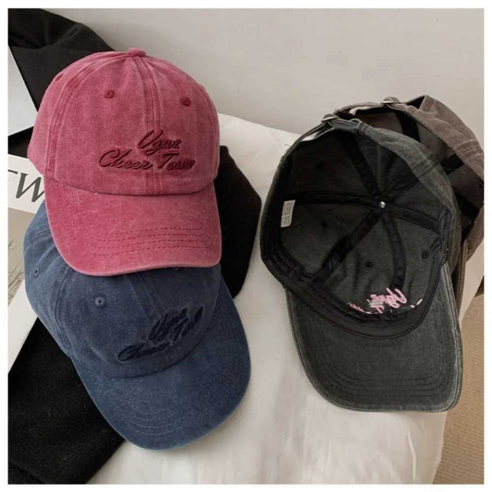 Caps New Letter Embroidery Breathable Baseball Adjustable Duck Tongue Cap Hip Hop Solid Color Sun Protection Hat Women M260921