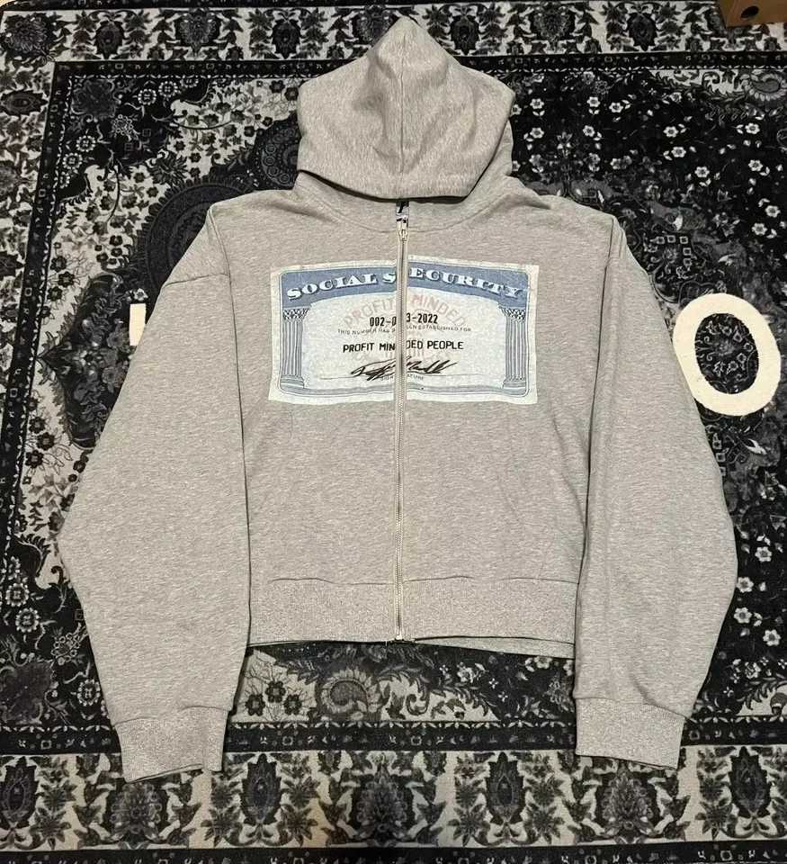 Men's Hoodies Sweatshirts 2026 Autumn And Winter Y2K Retro Neutral Printed Hoodie Y2K Men's Street Wear Open Collar Woolen Sweater Zipper