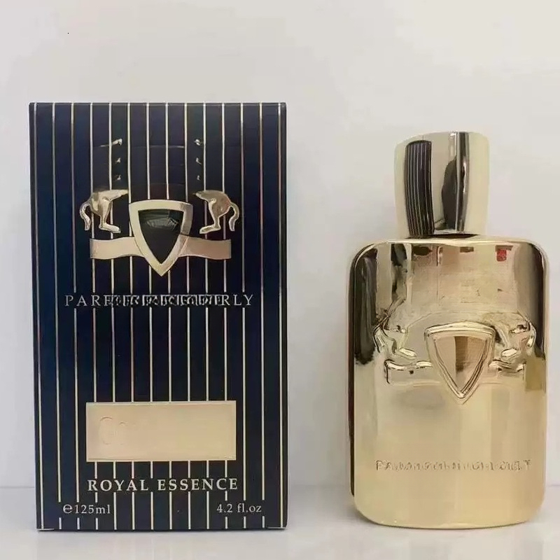 Perfume Men Designer Parfum De Marley Rich Warm Woody Oriental Luxury Eau De Parfum 125ml Mirror Gold Embossed Shield Bottle Striped Silver Cap Long