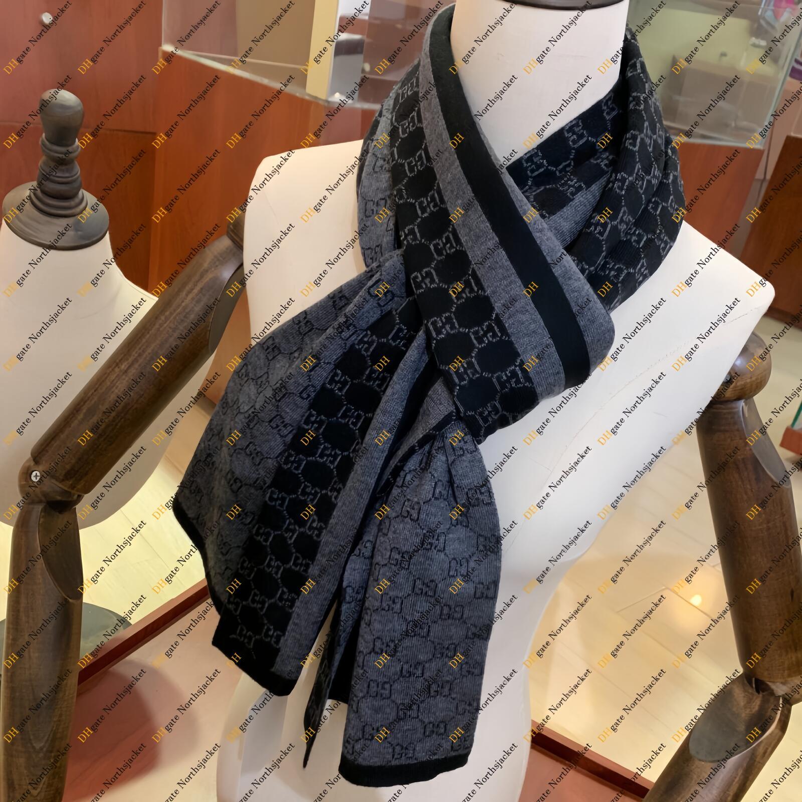Scarf Men Designer Winter Cashmere Echarpe Homme Luxe Bufanda 100% Cashmere Luxury Mens Vintage Foulard Luxe Long Shawl Wool Scarf No Box Size 180-3