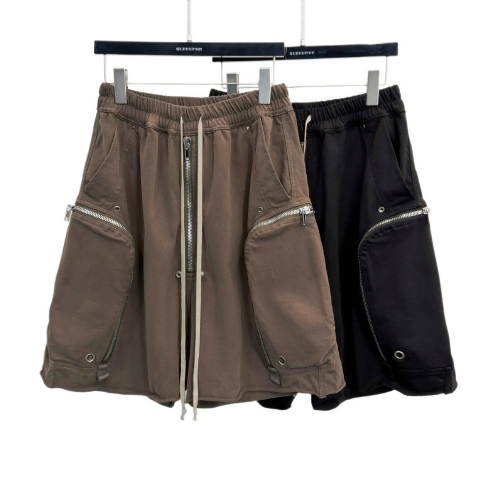 Men Dark Wind Cargo Shorts Retro Drawstring Loose Five Point Shorts Trendy Brand Summer Casual Street Pants