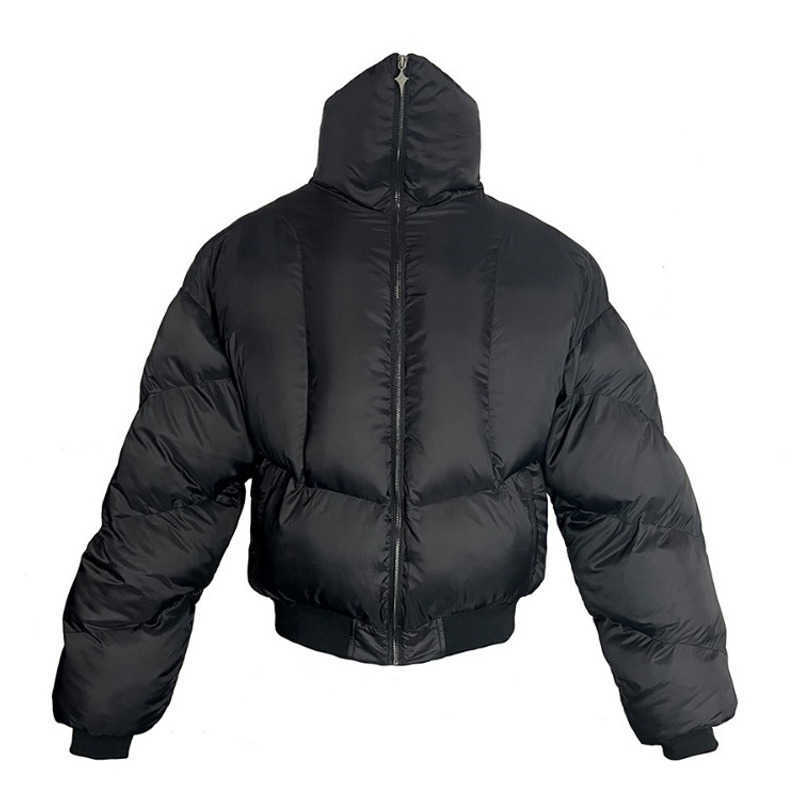 Men's Parkas Men's Fashion Down Winter Warm Puffer Parkas Turtleneck Cotton Padded Thick Thermal Overcoat Windproof Oversized Hip Hop Puff