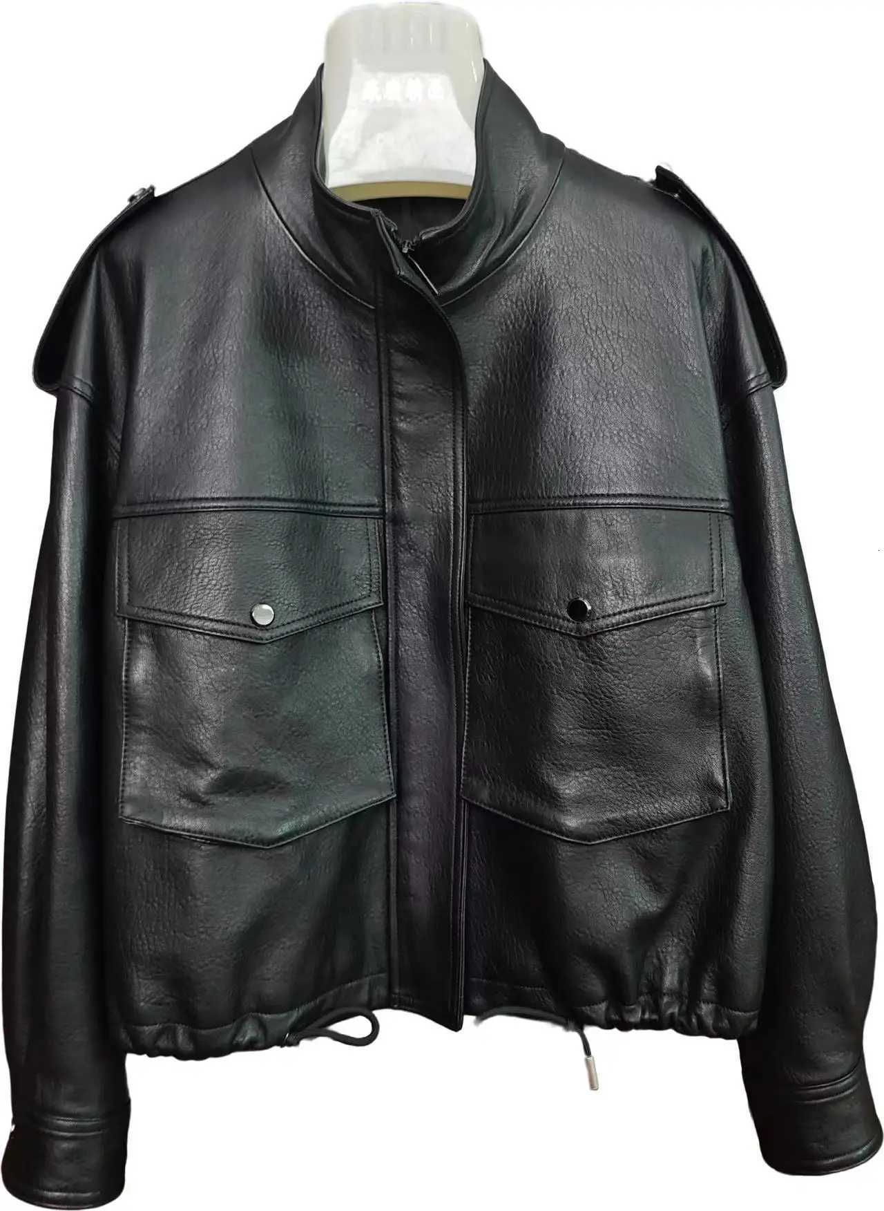 Leather Faux Women's Leather new fashion sheepskin genuine leather women short coat 2026 spring autumn winter outside wear coat C260921