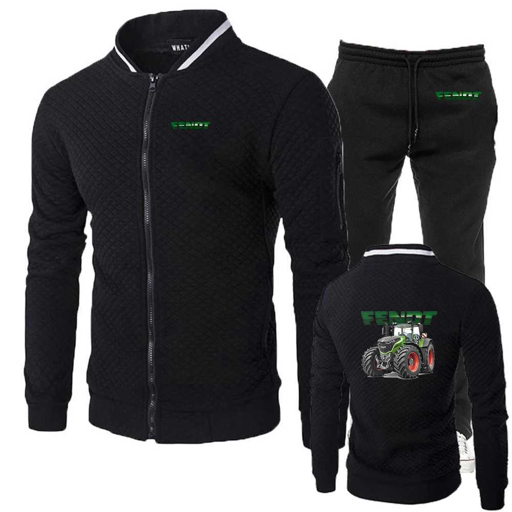 Tractor Men's FENDT Tracksuits Print Spring Autumn Men's 2026 High Street Popular Round Neck Zipper Premium Hoodies Pants Suits J260921