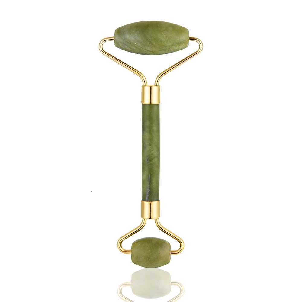 Natural Face Massager Jade Roller Stone Face Massage Tool Double Head Facial Massager for Skin Care Beauty Gift N260921