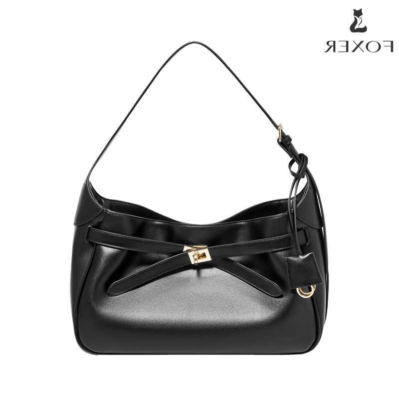 Body FOXER Women's Shoulder Cross Bag Soft Artificial Leather Underarm Bag Large Capacity Lady Handbag Simple Daily Tote Bag Purse H260922