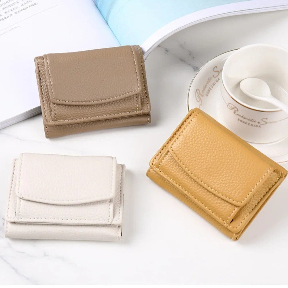 Women Wallets Short Simple Trifold Purses Ladies Multicard Bags Largecapacity Antitheft Brush Purse Famale Mini Coin Bag 260922
