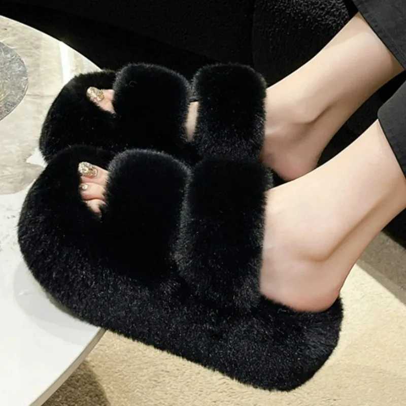 Spring and Autumn New Sponge Cake Thick Bottom Increase Plush Cotton Slippers Women Shoes Wear Home Woolen Shoes T260922PMF6