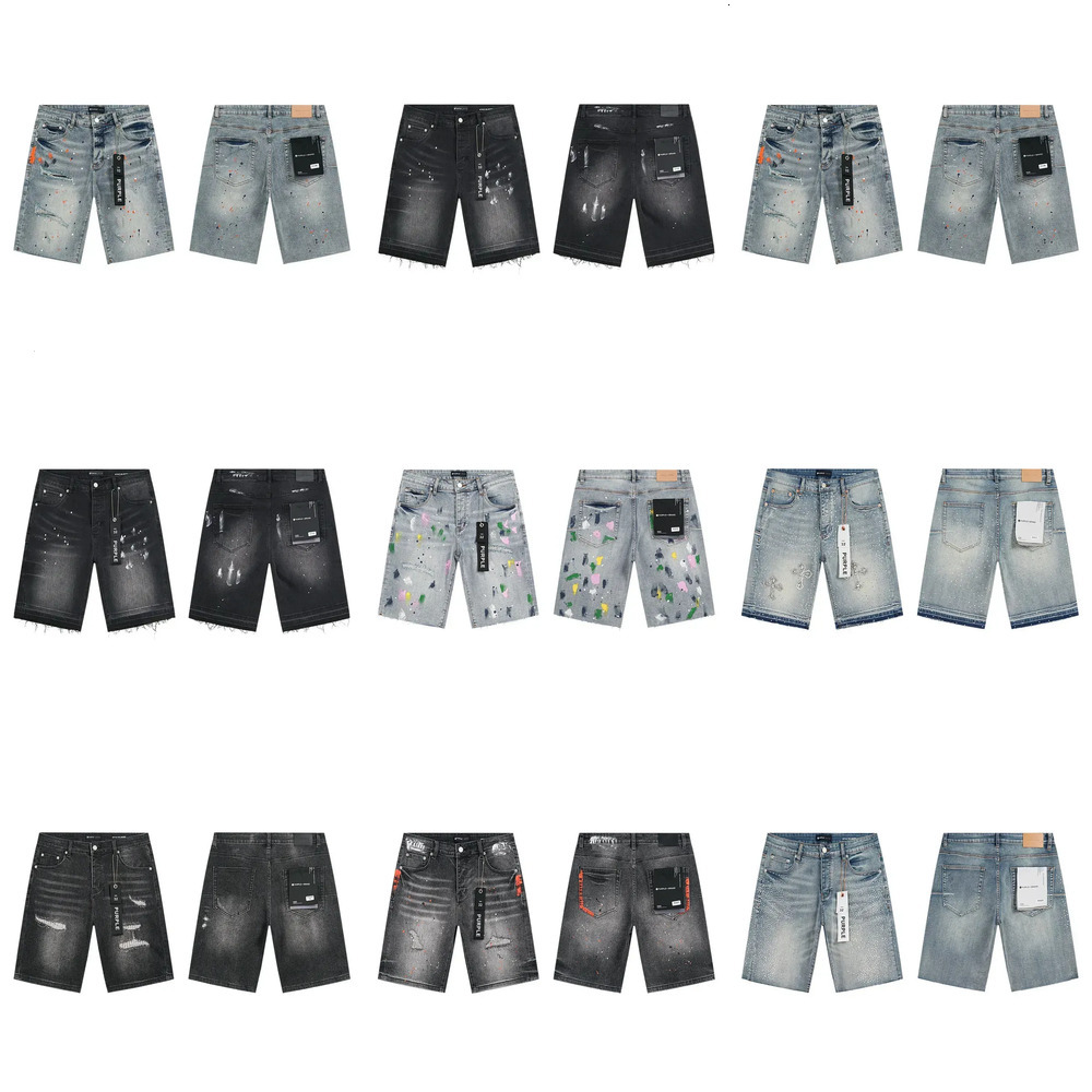 Purples Jeans For Mens Pants Designer Mens Purples Jeans Shorts Summer Men Rock Revival Jean Jeans Jean Shorts Slim Fit Y2k Uomo Skinny Jorts Womens