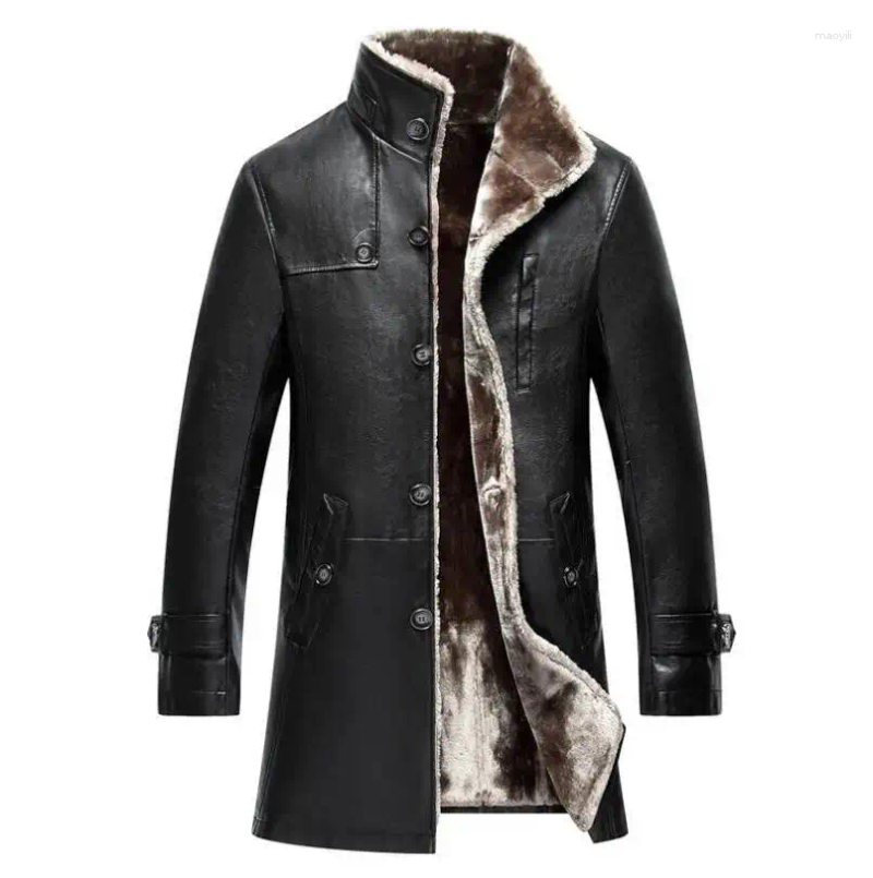 Abbigliamento da uomo Cappotto in vera pelle di pecora Parka invernale Vera pelliccia lunga peluche spessa giacche di pelle di pecora oversize per u
