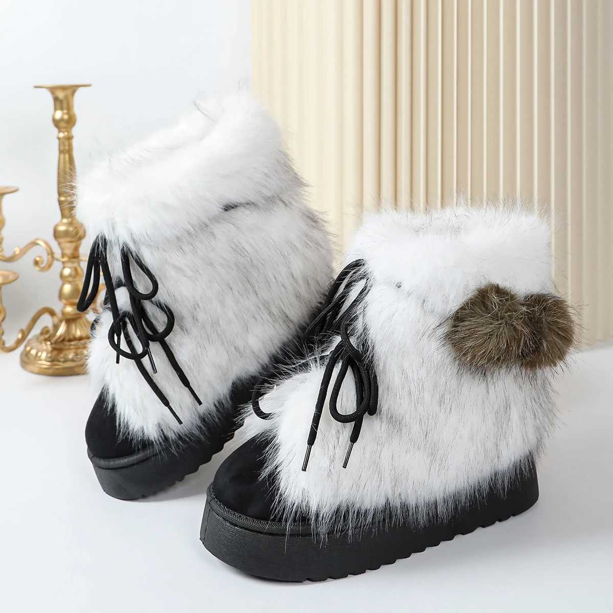 Women's Thick-Soled Snow Boots 2026 Winter New Anti-Slip Warm Fleece-Lined Short Boots T260922J4KP