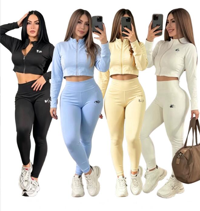 Sports brand Women's Tracksuits autumn new product fashionable yoga suit quick drying tight fitting sports women's two-piece set