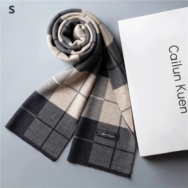 High Quality Wool Men Scarf Autumn Winter Classic Business Thermal Muffler Male Soft Korean Version Long Thick Warm Shawl No Box 260921