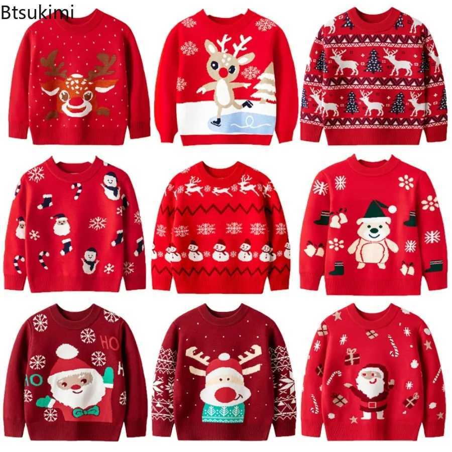 Christmas Pullover 2026 Cute Merry Style Christmas Kids Cartoon Sweater Knitted Pullover New Year Kid Sweater Casual Girl Boy Sweater C260921