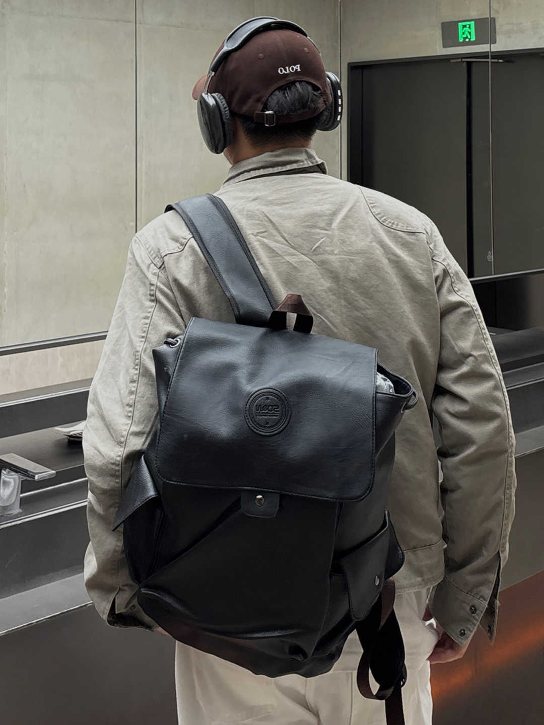 Zaino in pelle stile NIN Zaino di grande capacità Borsa per computer casual unisex Borsa a tracolla casual per giovani alla moda stile Street H26092